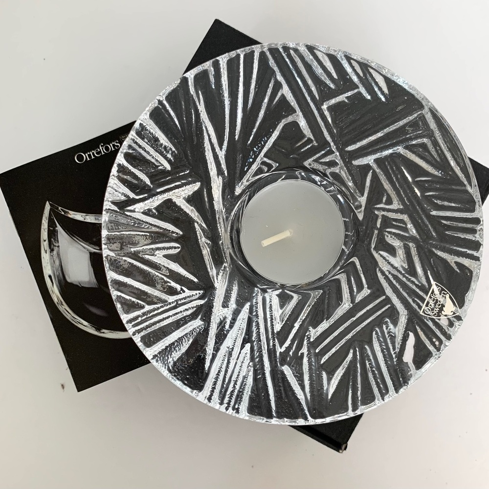 Orrefors Icyflat | Votive Candle Holder